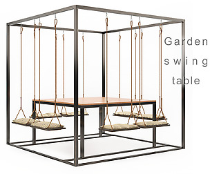 Garden swing table