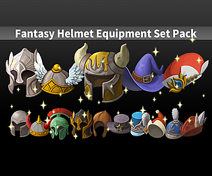 Fantasy Helmet Equipment Set Pack