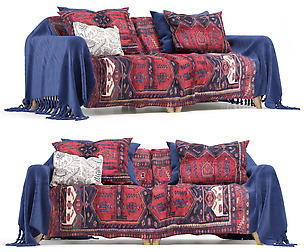 Sofa With Cover Boho Style _03