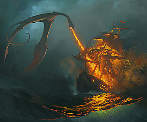 Painting process video "Dragon Attack"