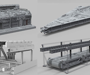 Sci-Fi architecture Elements collection 9