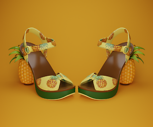 Woman shoe v3 cute style 3D model