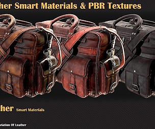 20 Leather Smart Materials + PBR Textures