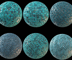 6 Teal Tile Material- Vol2 (Sbsar)