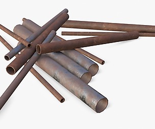 Steel Rusted Pipes