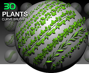 30 Plant Curve Brushes