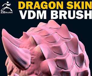 20 Dragon (Reptile) Skin VDM Brush for ZBrush