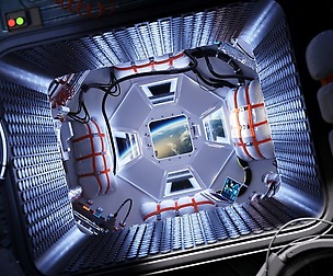 Space shuttle interior