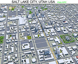 Salt Lake City Utah USA 3 model 60km