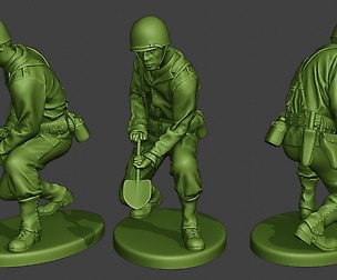 American soldier ww2 Digging A11