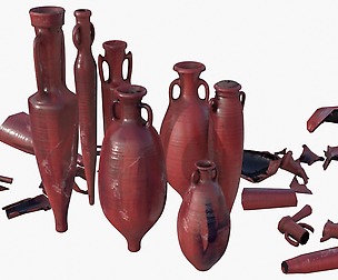 Amphora - Red Oiled Painted Terracotta