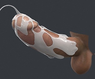 Black Monster Penis with Sperm