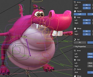 Snout  Blender rig Artella.com GRATIS-FREE