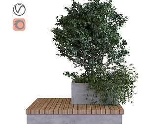 plants tree set025 (bench)