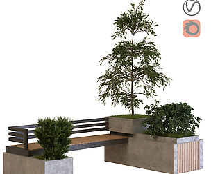 plants tree set (bench) 027