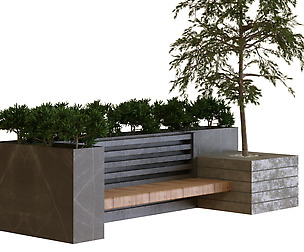 plants tree set 03 (bench)