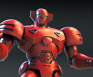 Red Robot 3D model for print