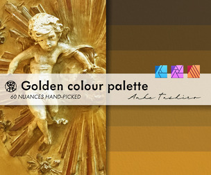 Hand-Picked Golden Colour Palette Pack RGB PDF with 60 Nuances for Affinity