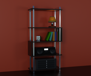 Low Poly Bookshelf (2 Variants)
