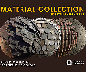 Material collection-90 pbr materials