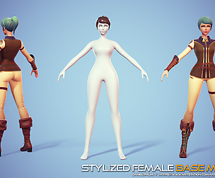 Stylized Female Base Mesh - Body