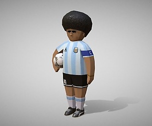 Diego Armando Maradona - Lowpoly style.
