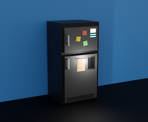 Low Poly Refrigerator