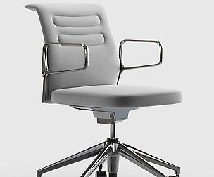 Vitra Ac 5 Studio Chair In Light Gray & Sierra Gra