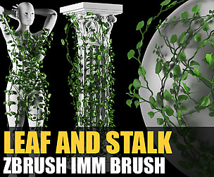 ivy and leaf zbrush imm brush