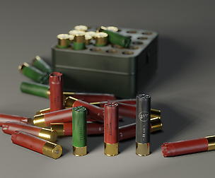 Shotgun shells 12 gauge PBR Game-ready