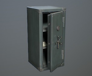 Safebox locker PBR Game-ready
