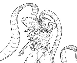 Cyberella Line Art Tutorial