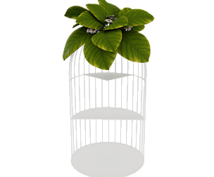 Petit layer stand and flower set 3D model