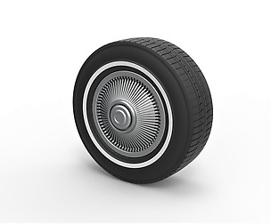 Car wheel 6 Scale 1 to 10