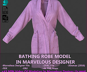 Bathing Robe Model + 43 Min Video