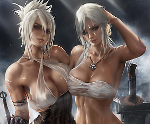 Riven x Ciri NSFW+SFW pack