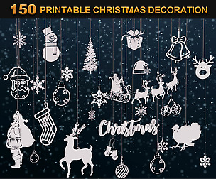 150 Printable Christmas Decorations