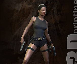 Lara Croft STL 3D print model