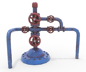 Oil Pumpjack Wellhead Weathered 1