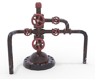 Oil Pumpjack Wellhead Weathered 2