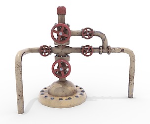 Oil Pumpjack Wellhead Weathered 3