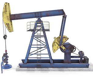 Oil Pumpjack  Weathered 1