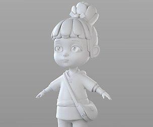 Cartoon Villager Girl