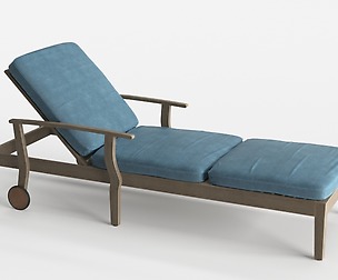 Pool Deck Chaise Lounge Wood Base
