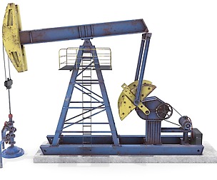 Oil Pumpjack Animated Weathered 1