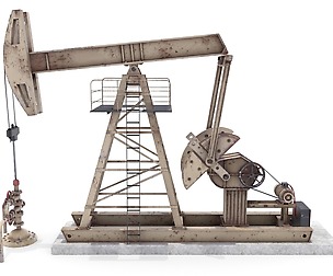 Oil Pumpjack Animated Weathered 3