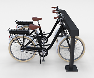 Electric City Bicycle and Station Black