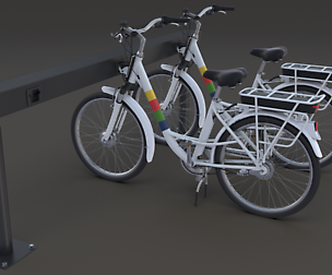 Electric City Bicycle and Station