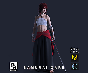Samurai garb Marvelous Designer and Clo