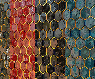 Teal Tile Material 16 - PBR Seamless Textures